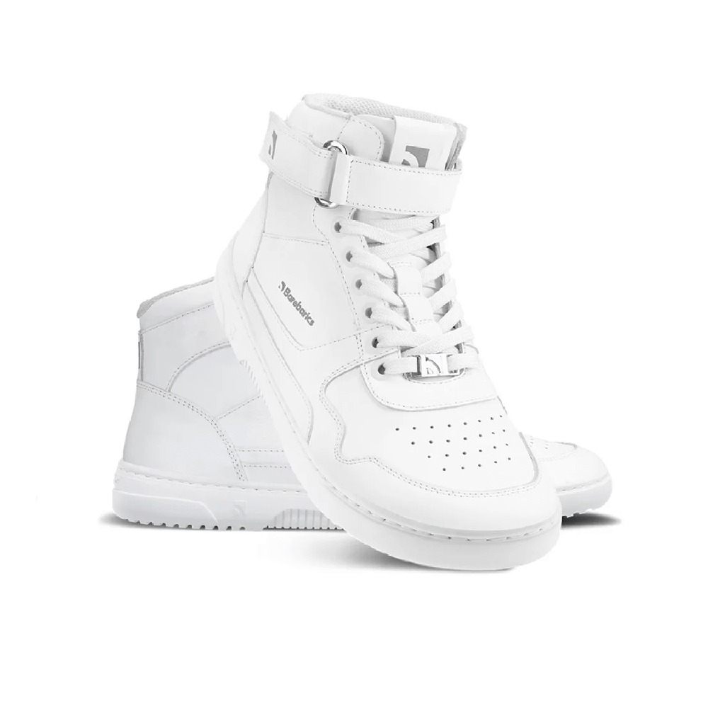 Barebarics Zing High Top Leather All White