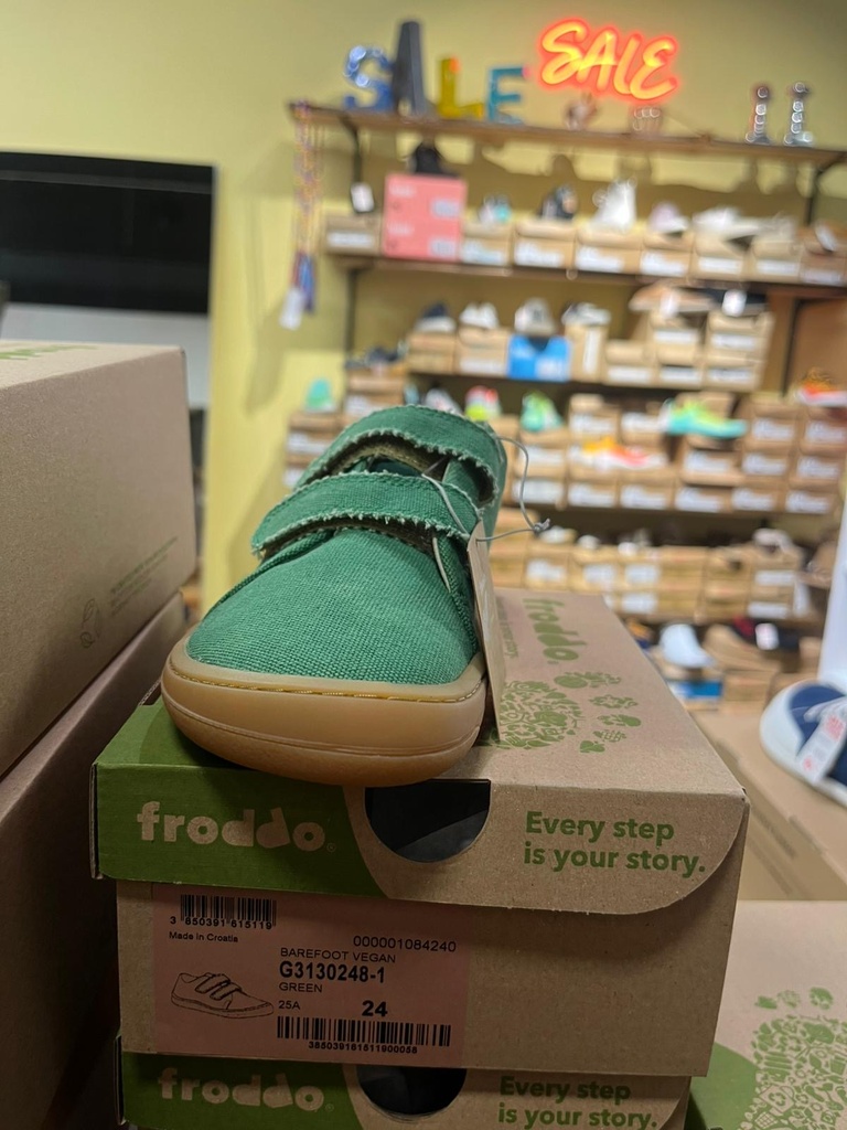 Froddo Kids Canvas Klett Grün