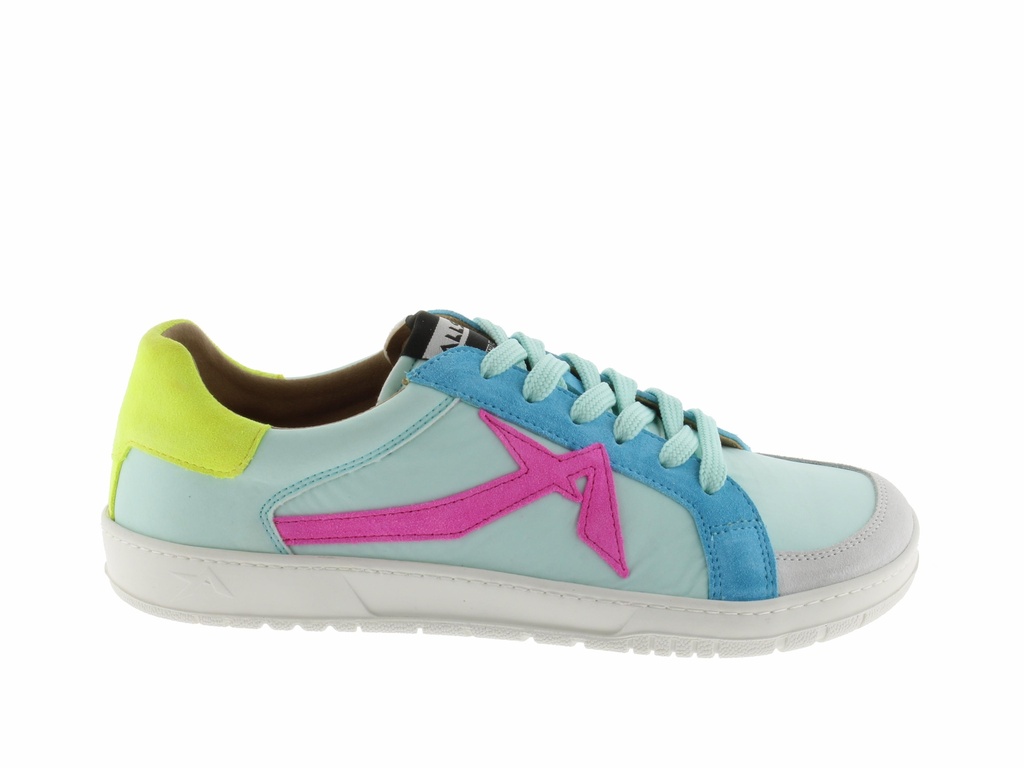 Allshe Sneaker Leder Textil Ladies Fuchsia