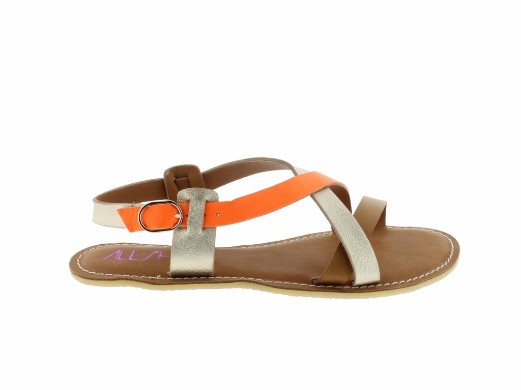 Allshe Sandale Leder Women Naranja
