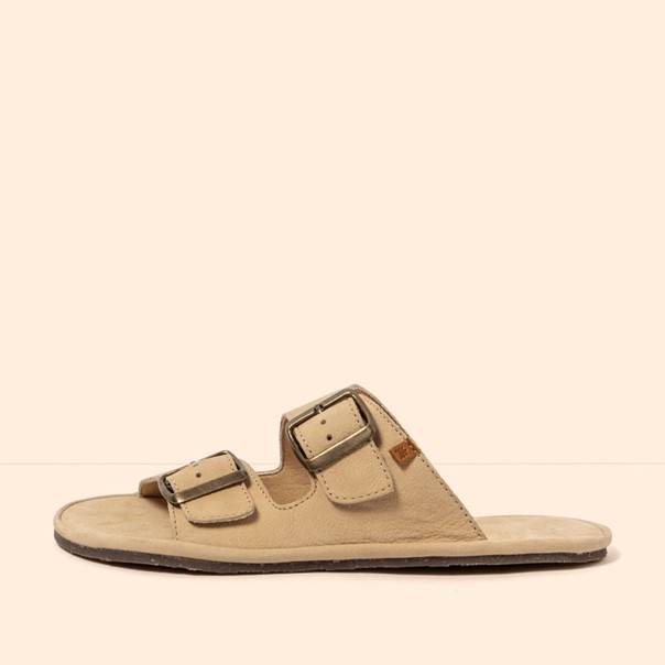 EL NATURALISTA Bare Sandal Nubuk Women Creme