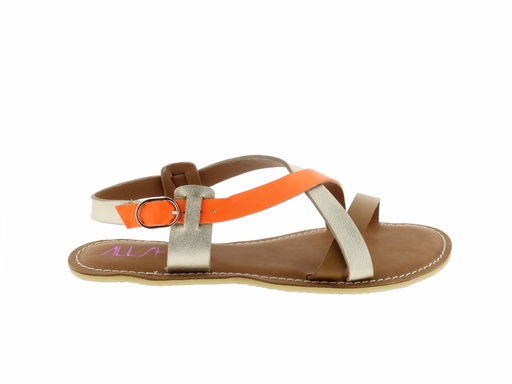 Allshe Sandale Leder Women Naranja